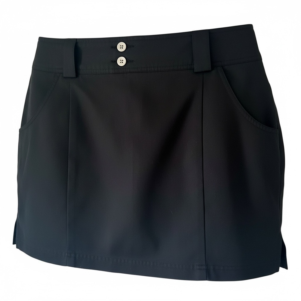 Adidas Skirt Womens Black Climacool Zip Fly Buttons Athletic Mini Size 4